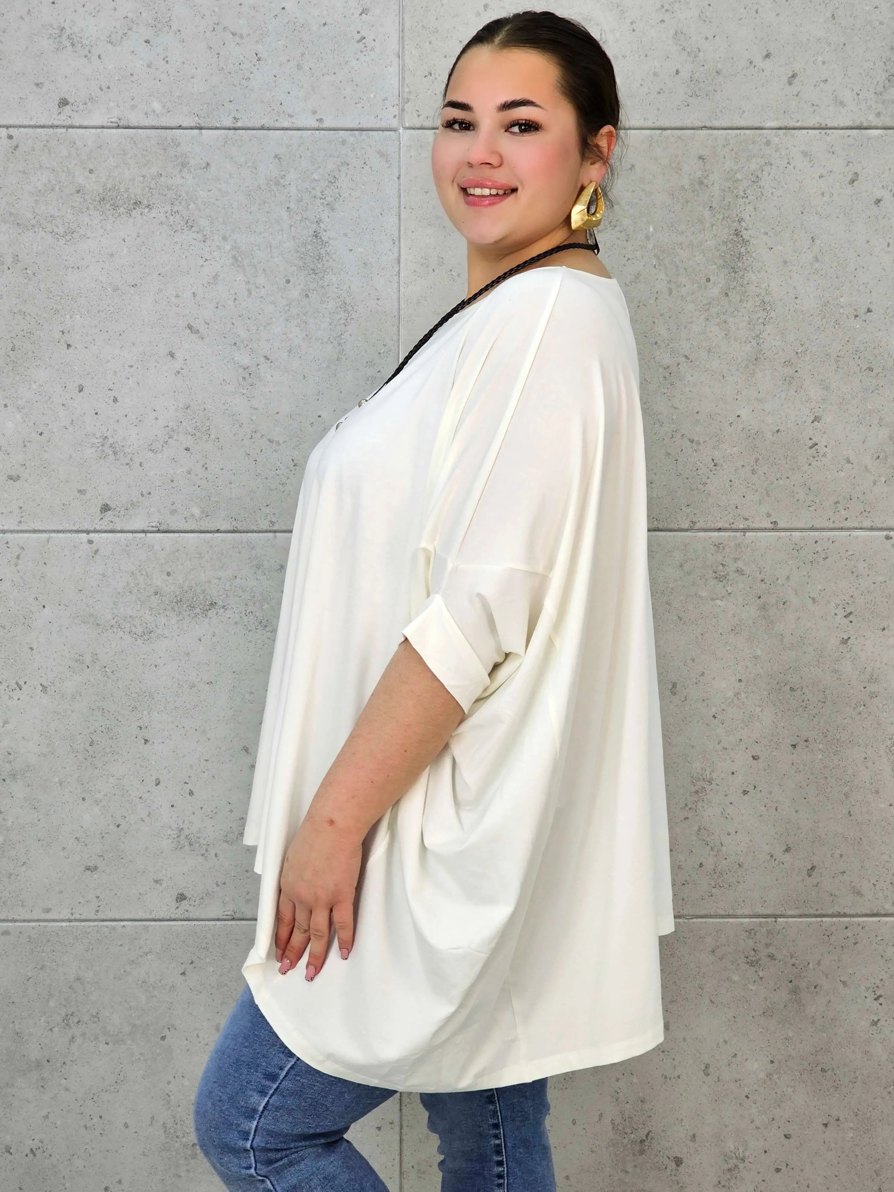 Bluzka Plus Size o Szerszym Kroju – Wygodna, Luźna, Przewiewna, Idealna do Codziennych Stylizacji XXL Stylowa XL