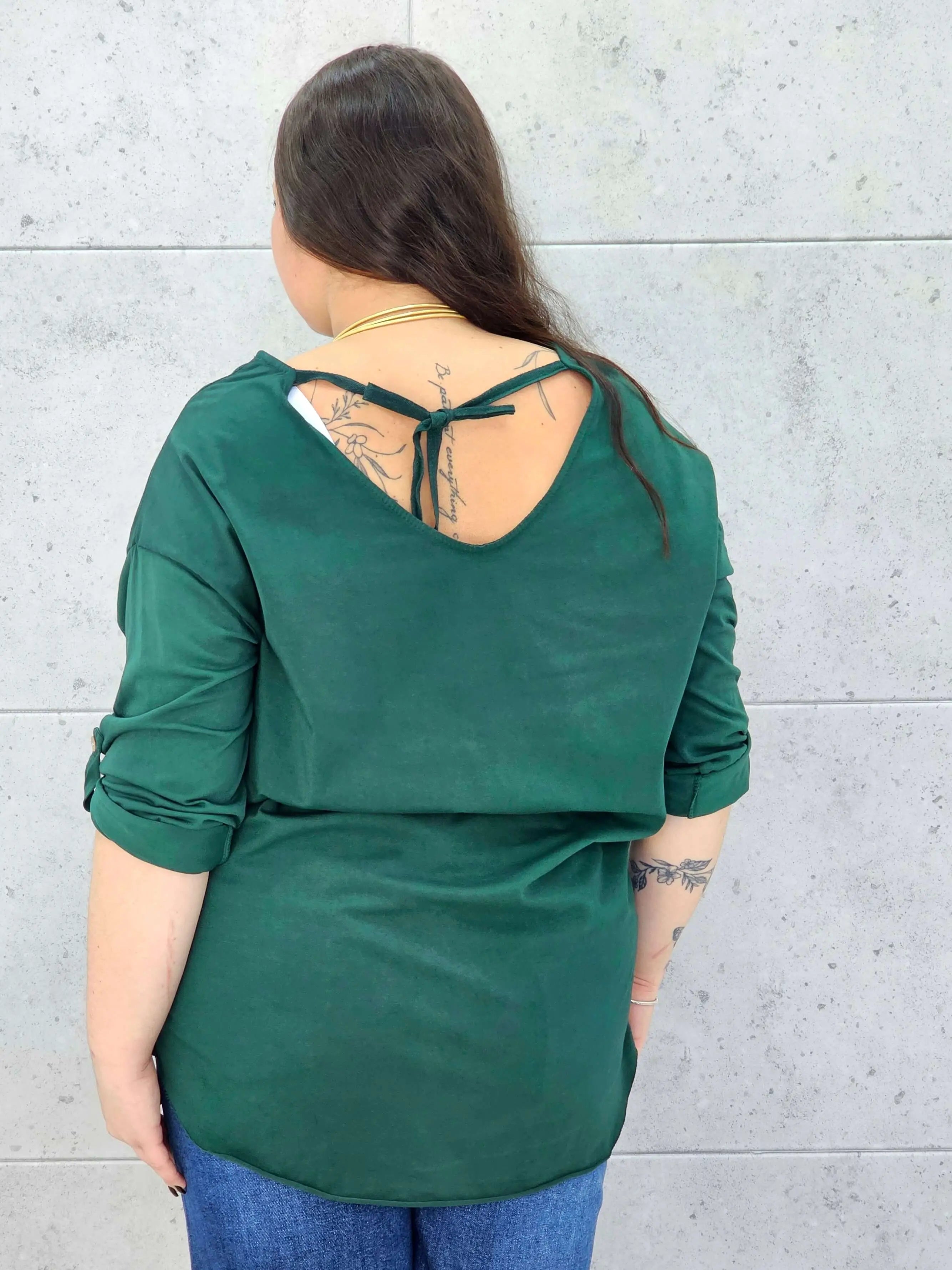 Bluzka Plus Size z Wiązaniem StylowaXL – Wygoda i Subtelna Elegancja dla Kobiet XXL - Stylowa XL