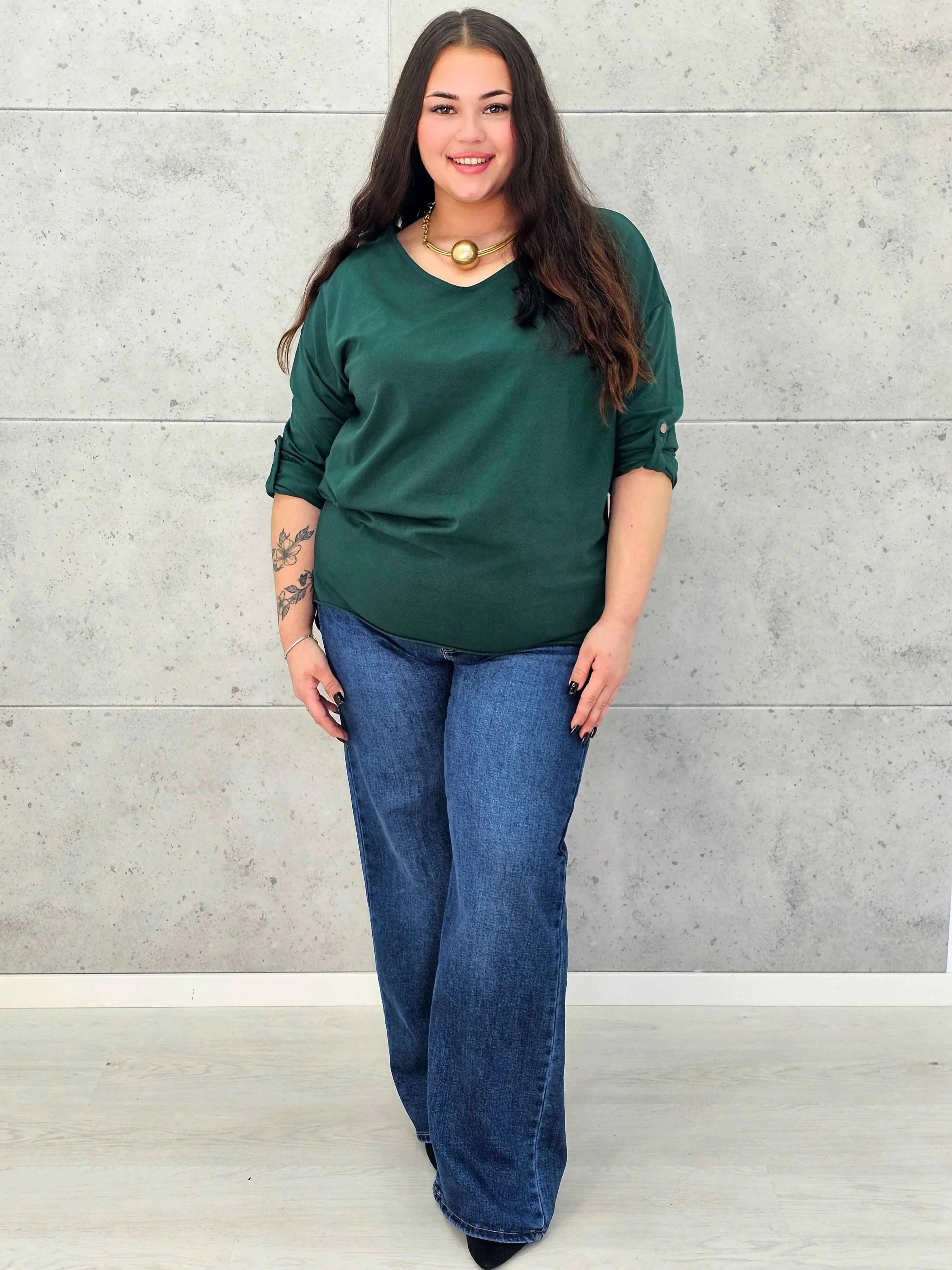 Bluzka Plus Size z Wiązaniem StylowaXL – Wygoda i Subtelna Elegancja dla Kobiet XXL - Stylowa XL