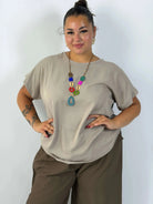 Bluzka Plus Size z naszyjnikiem – elegancka bluzka damska XXL Stylowa XL