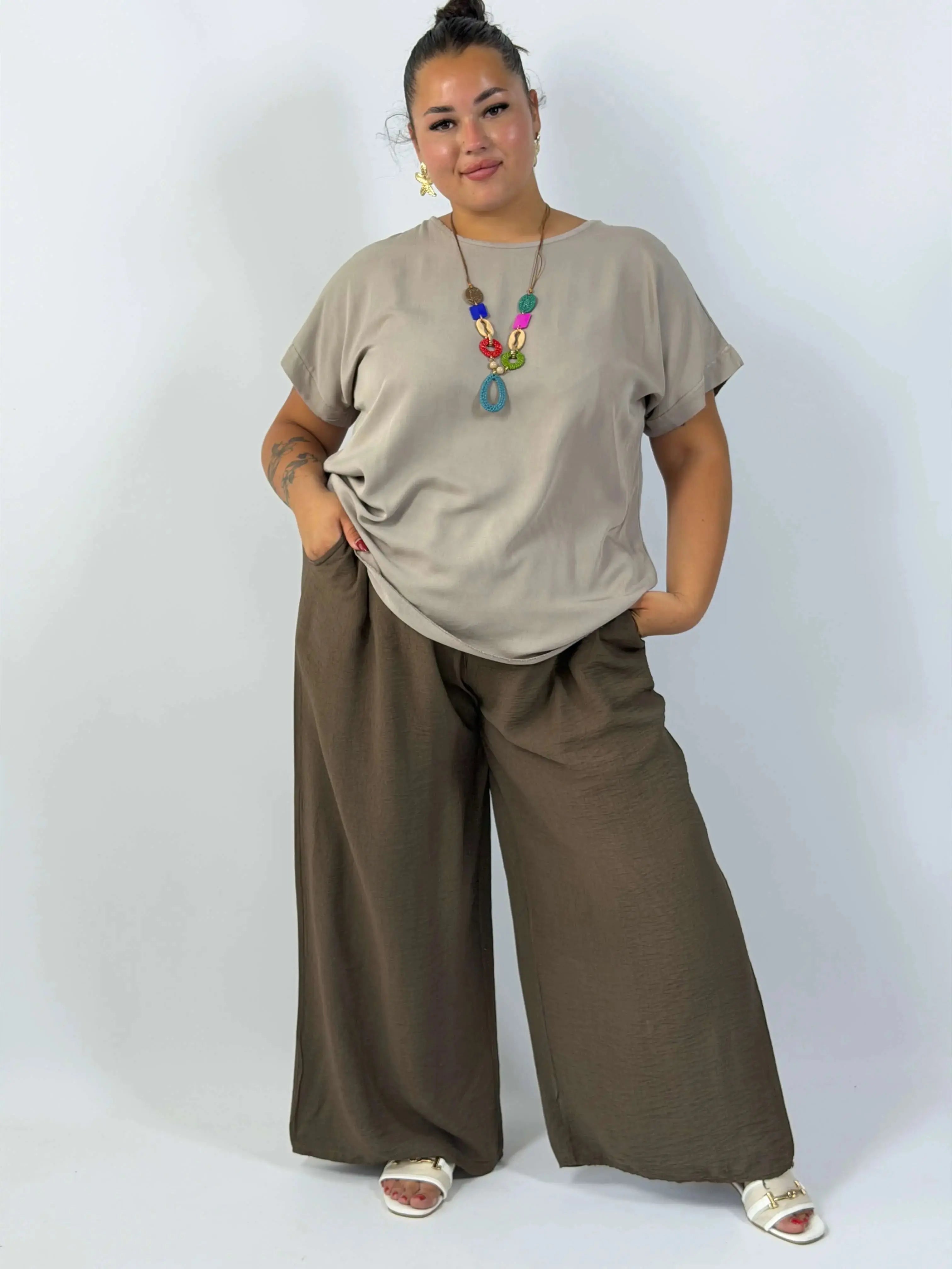 Bluzka Plus Size z naszyjnikiem – elegancka bluzka damska XXL Stylowa XL
