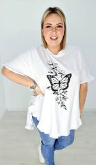 Bluzka bawełniana, rękaw oraz dół bluzki zakończony falbanką. Stylowa XL