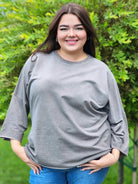 Bluzka dekatyzowana z długim rękawem Stylowa XL