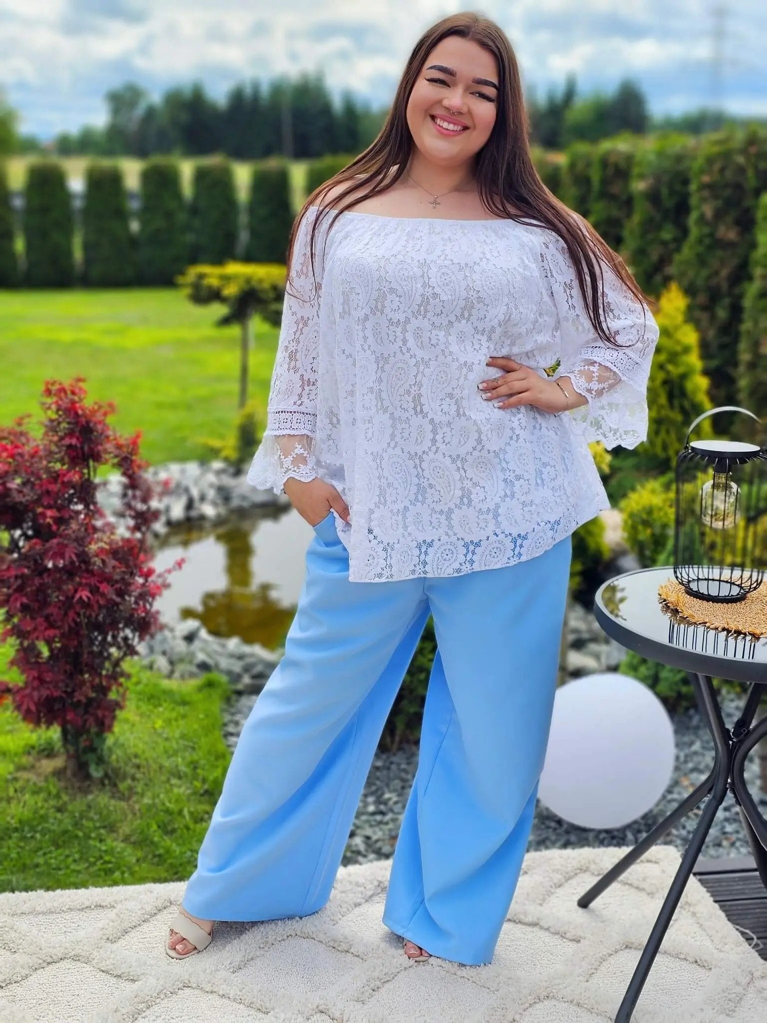 Bluzka hiszpanka koronkowa Stylowa XL