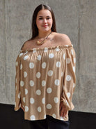 Bluzka hiszpanka w groszki Stylowa XL