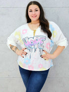 Bluzka muślinowa z aplikacją na przodzie Stylowa XL