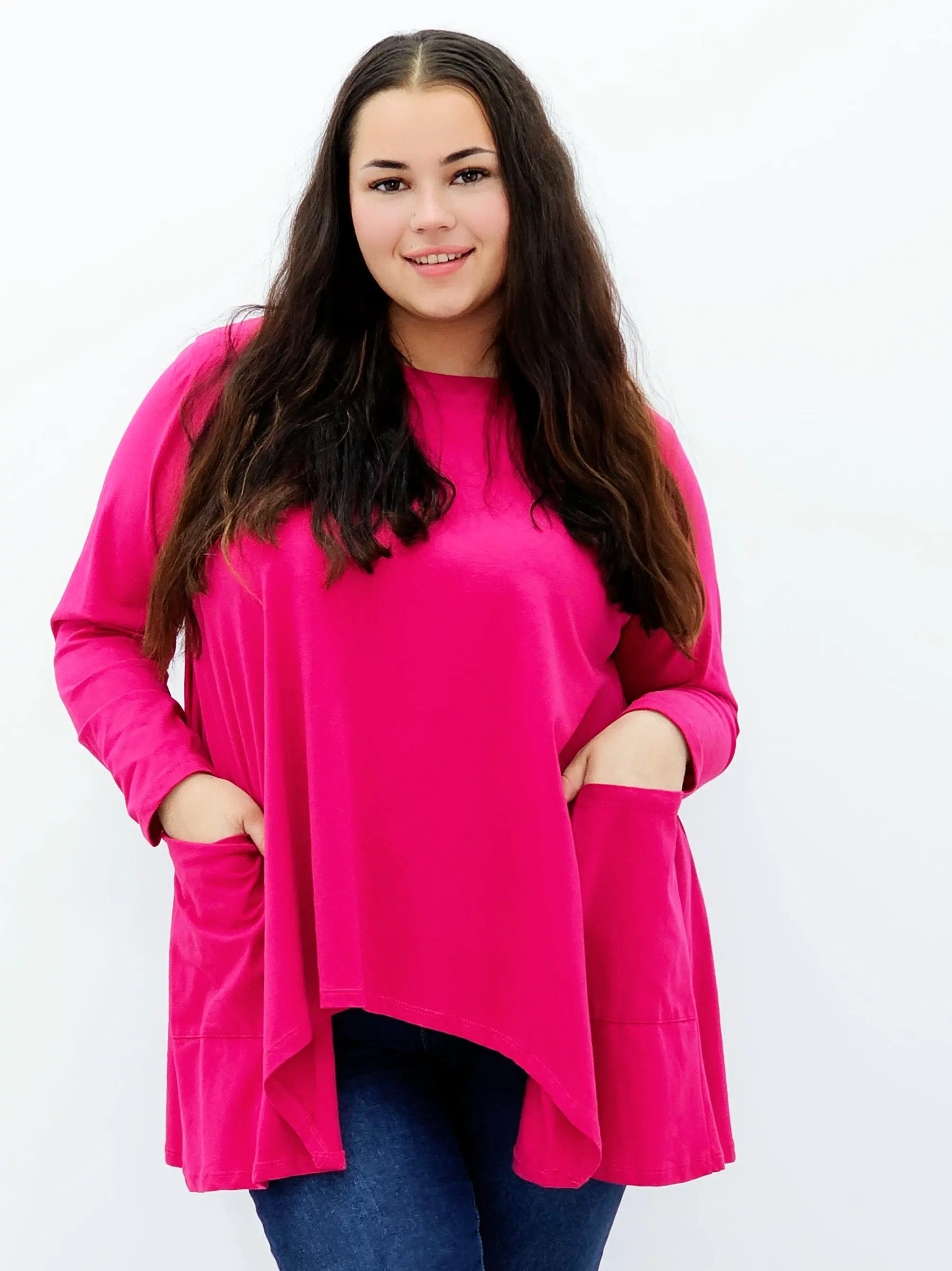 Bluzka oversize z kieszeniami Stylowa XL