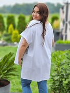 Bluzka oversize z krótkim rękawem Stylowa XL