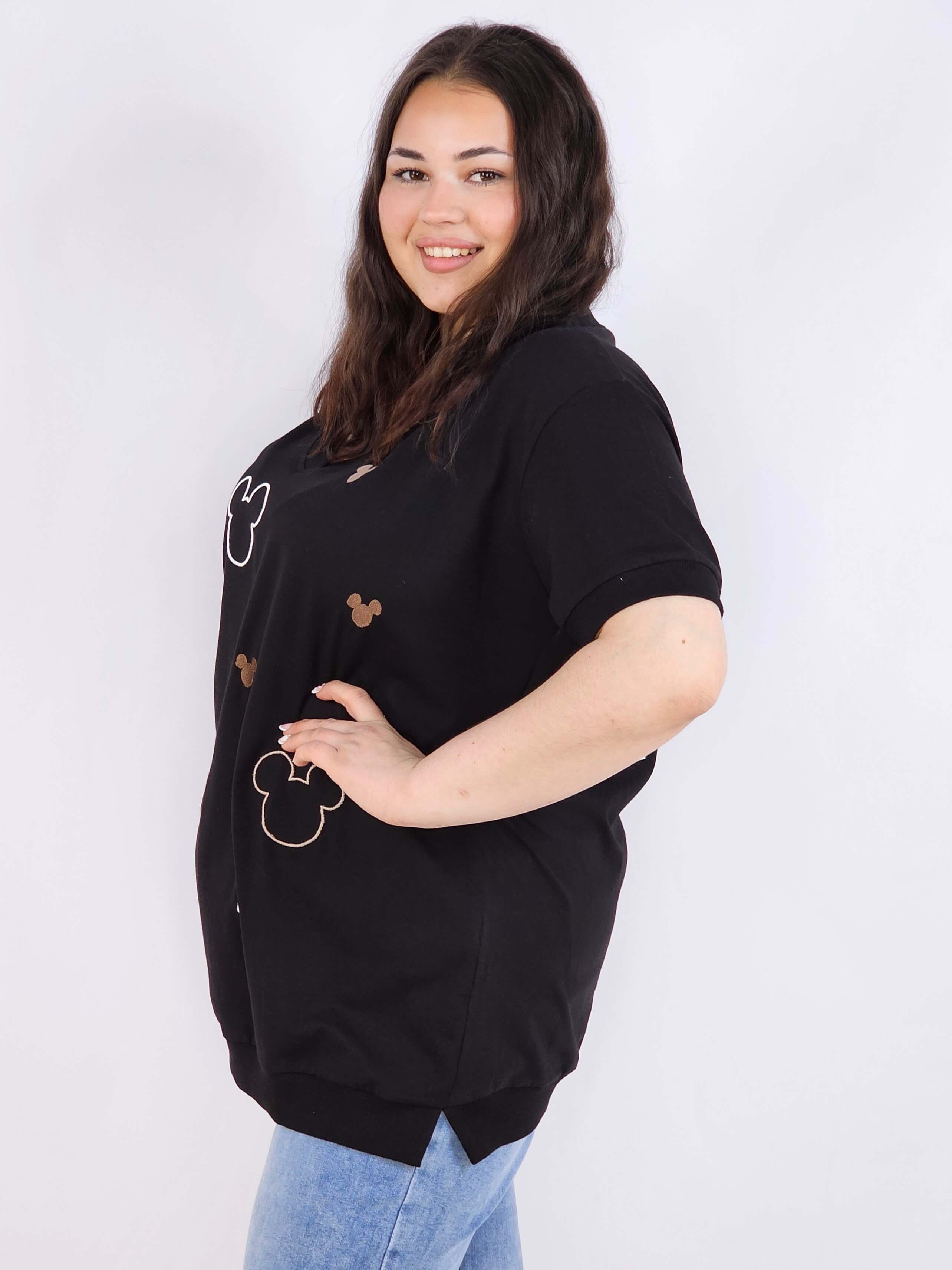 Bluzka plus size XXL z dekoltem V – modna i wygodna Stylowa XL