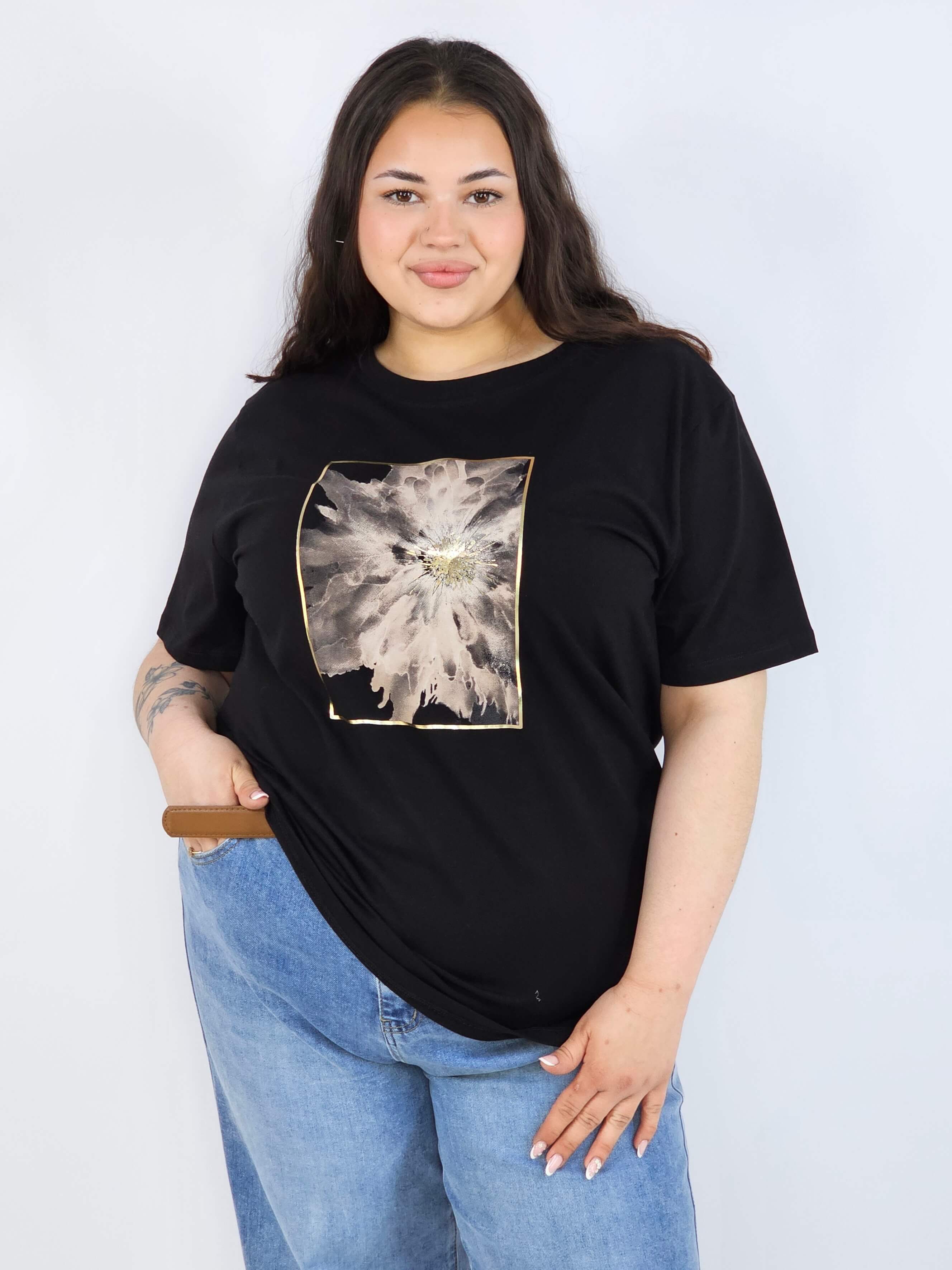 Bluzka plus size XXL z eleganckim nadrukiem – klasyka i styl Stylowa XL