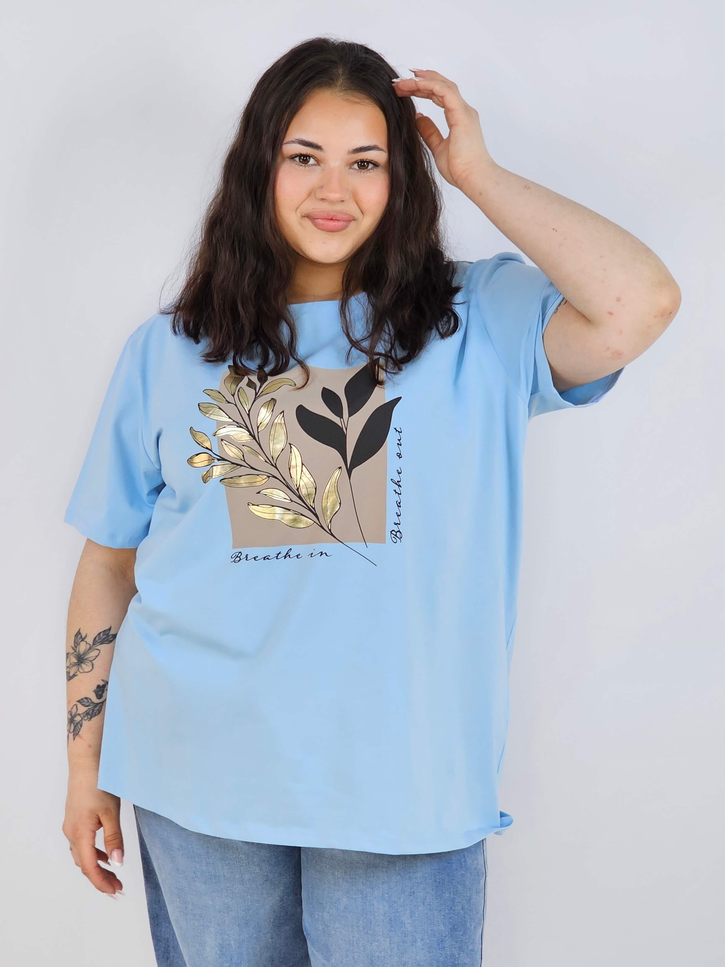 Bluzka plus size XXL z modnym nadrukiem – styl i wygoda na co dzień Stylowa XL