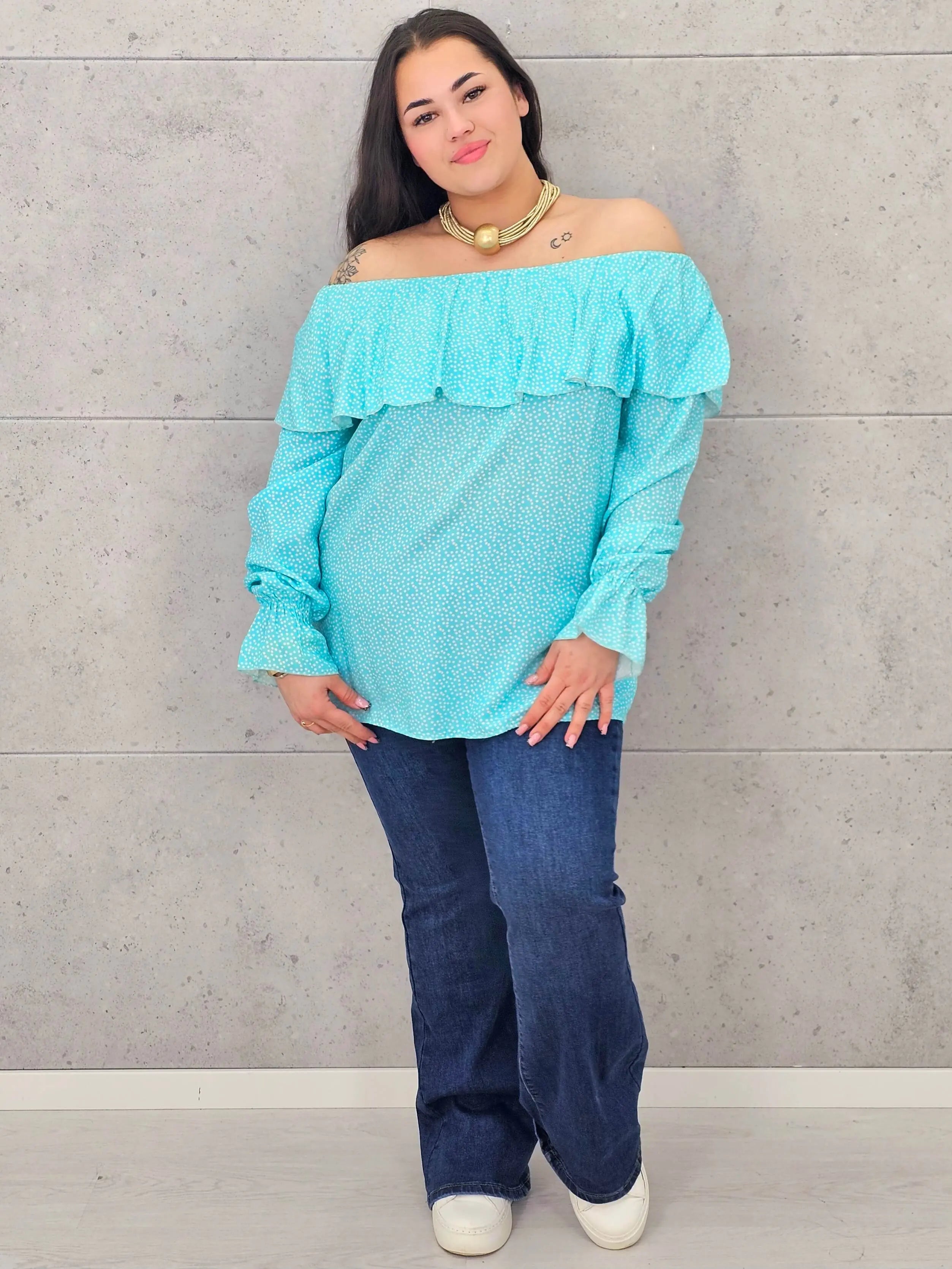 Bluzka plus size – hiszpanka o zwiewnym i kobiecym fasonie XXL Stylowa XL