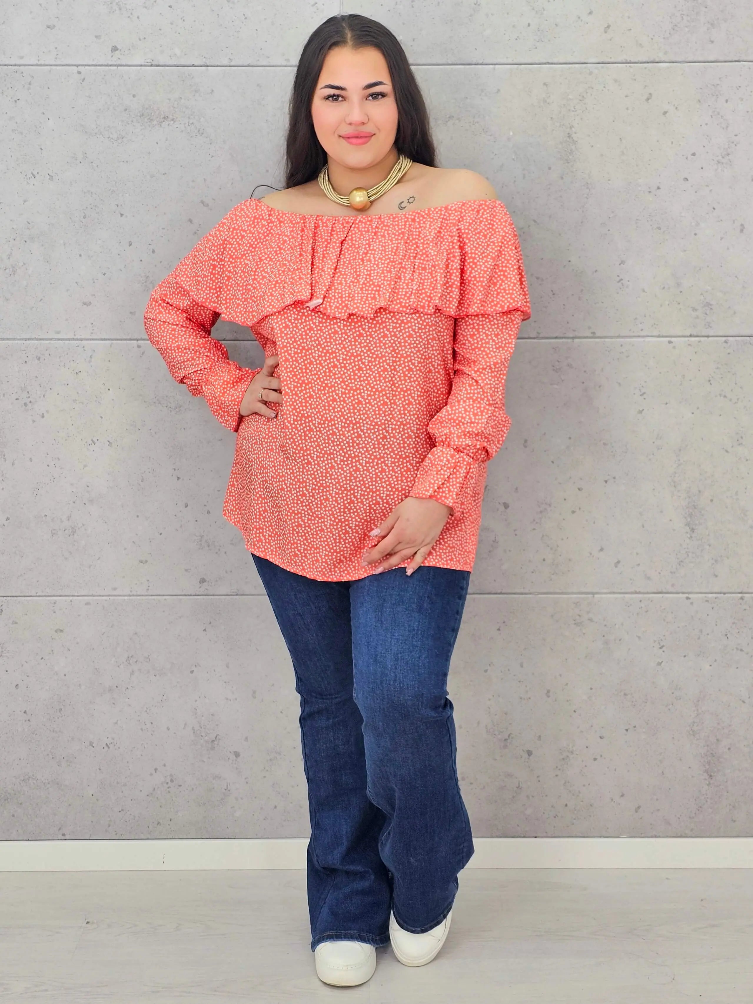 Bluzka plus size – hiszpanka o zwiewnym i kobiecym fasonie XXL Stylowa XL