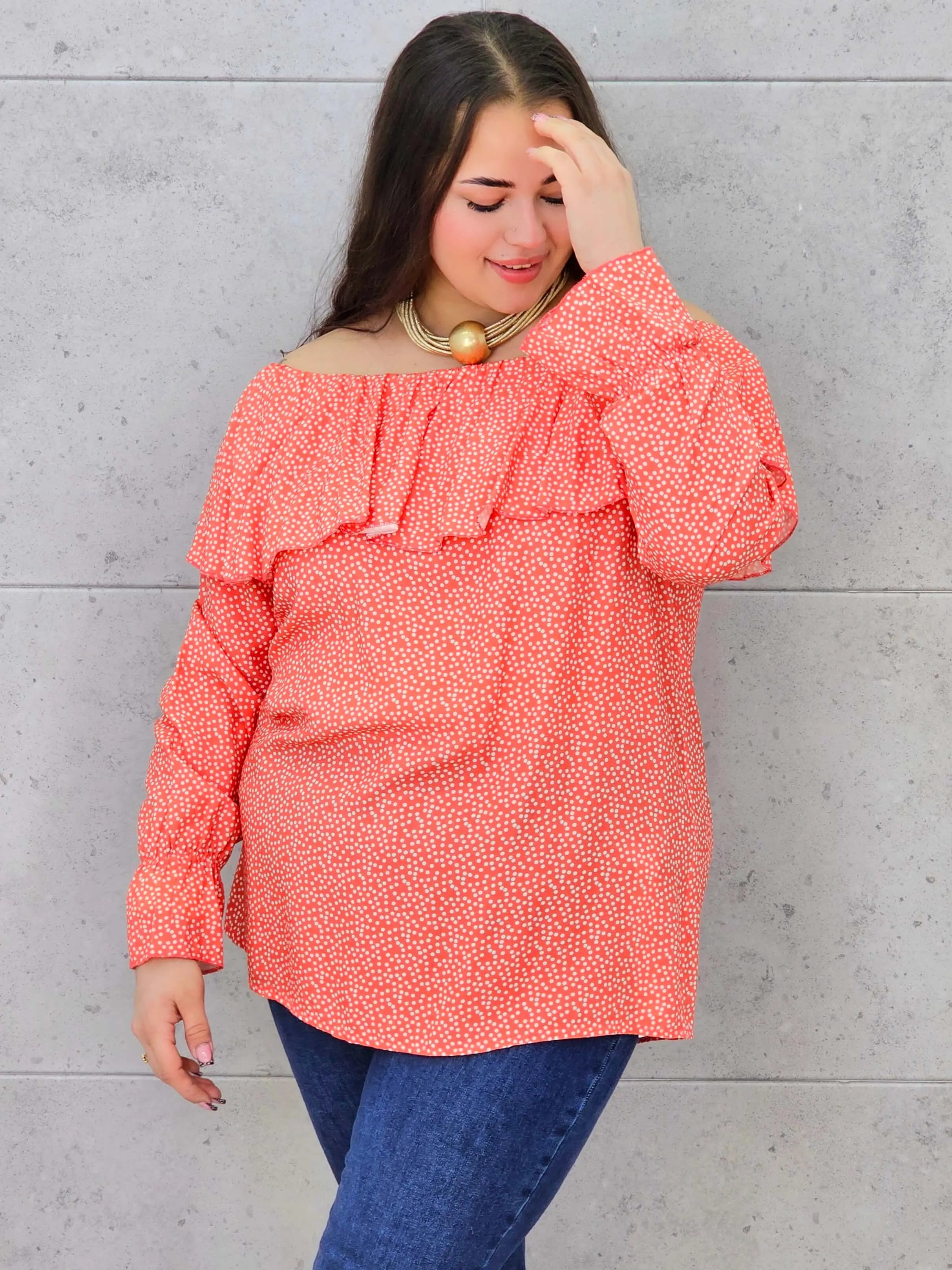 Bluzka plus size – hiszpanka o zwiewnym i kobiecym fasonie XXL Stylowa XL