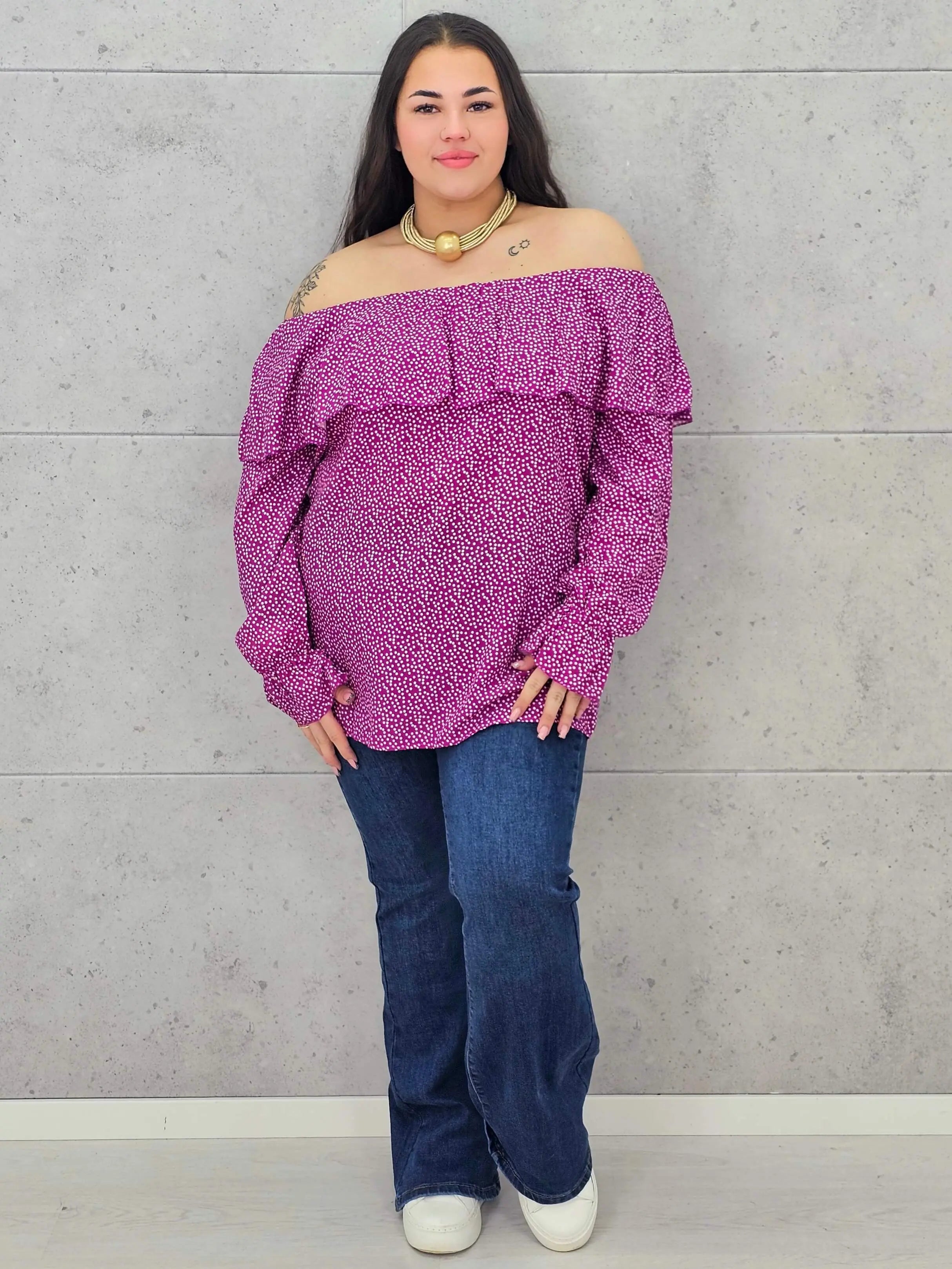 Bluzka plus size – hiszpanka o zwiewnym i kobiecym fasonie XXL Stylowa XL