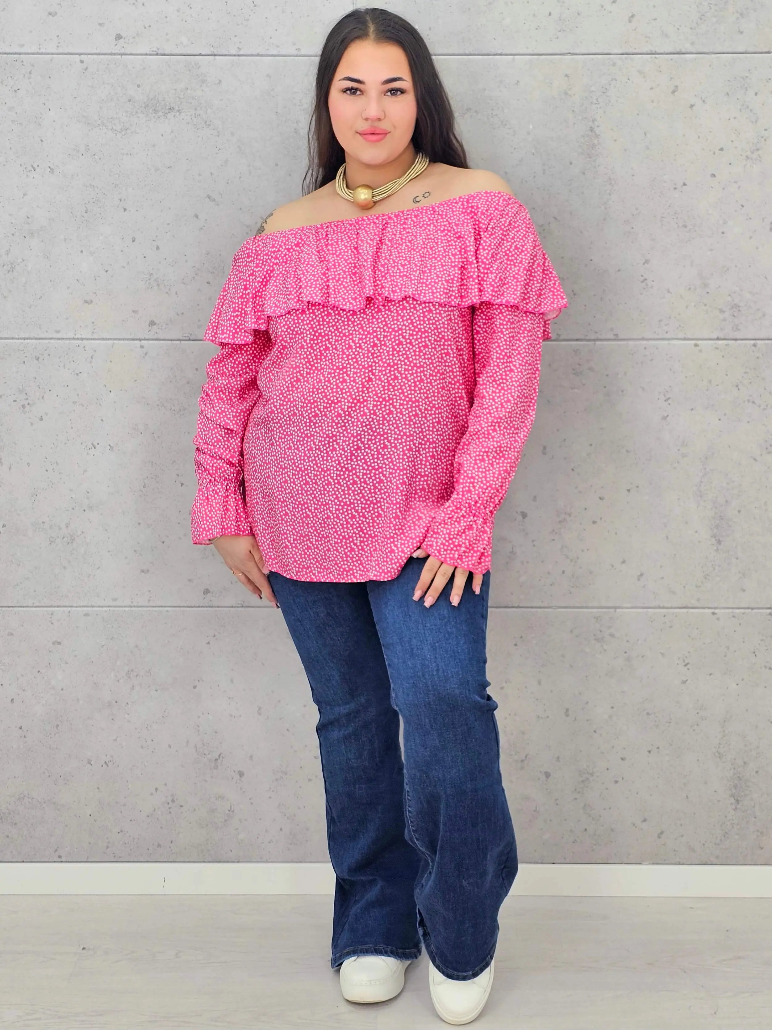 Bluzka plus size – hiszpanka o zwiewnym i kobiecym fasonie XXL Stylowa XL