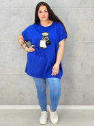 Bluzka plus size – stylowy model z ozdobnym misiem Stylowa XL