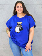 Bluzka plus size – stylowy model z ozdobnym misiem Stylowa XL