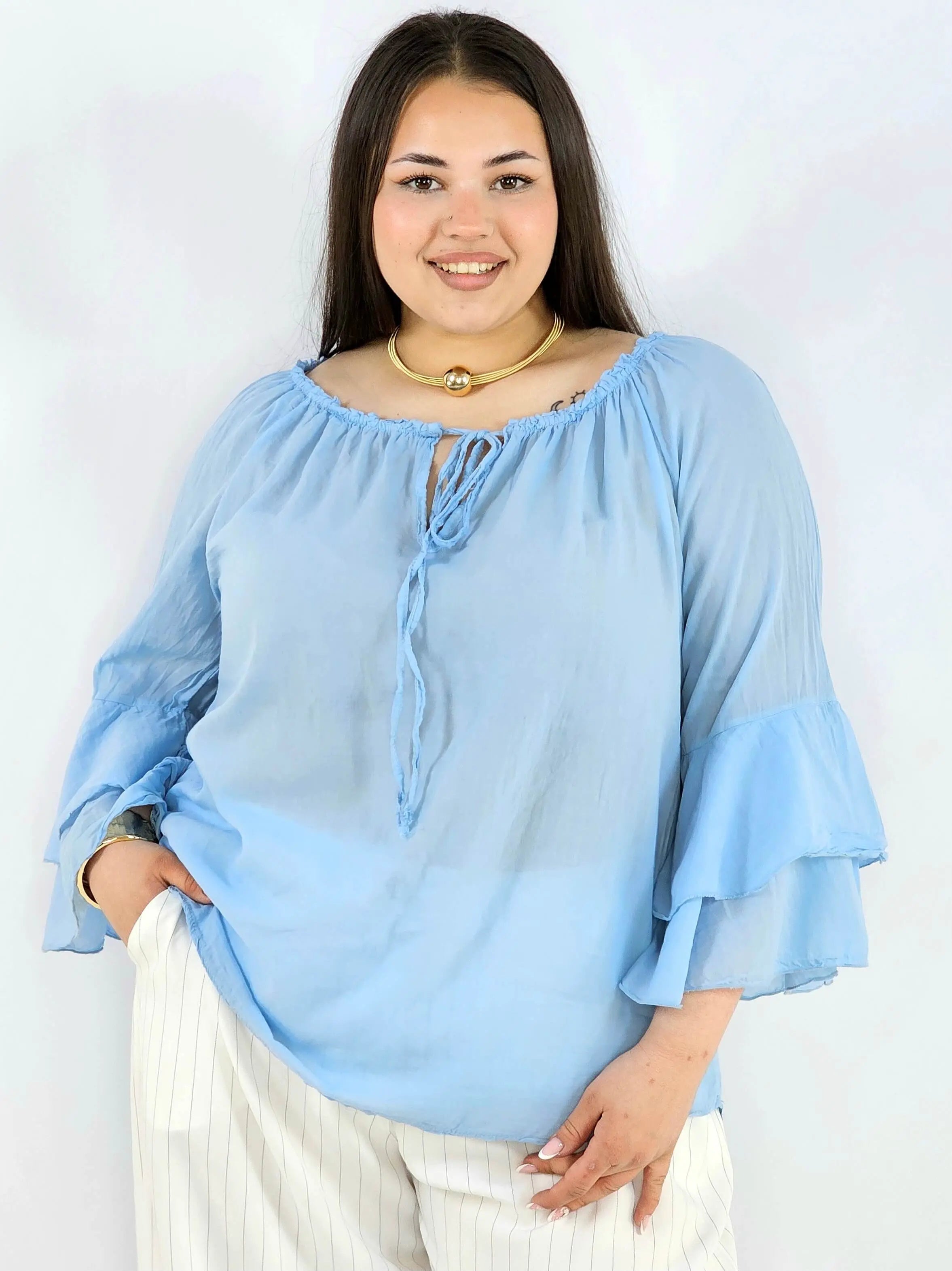 Bluzka plus size bawełniana hiszpanka lekka i przewiewna na wiosnę Stylowa XL