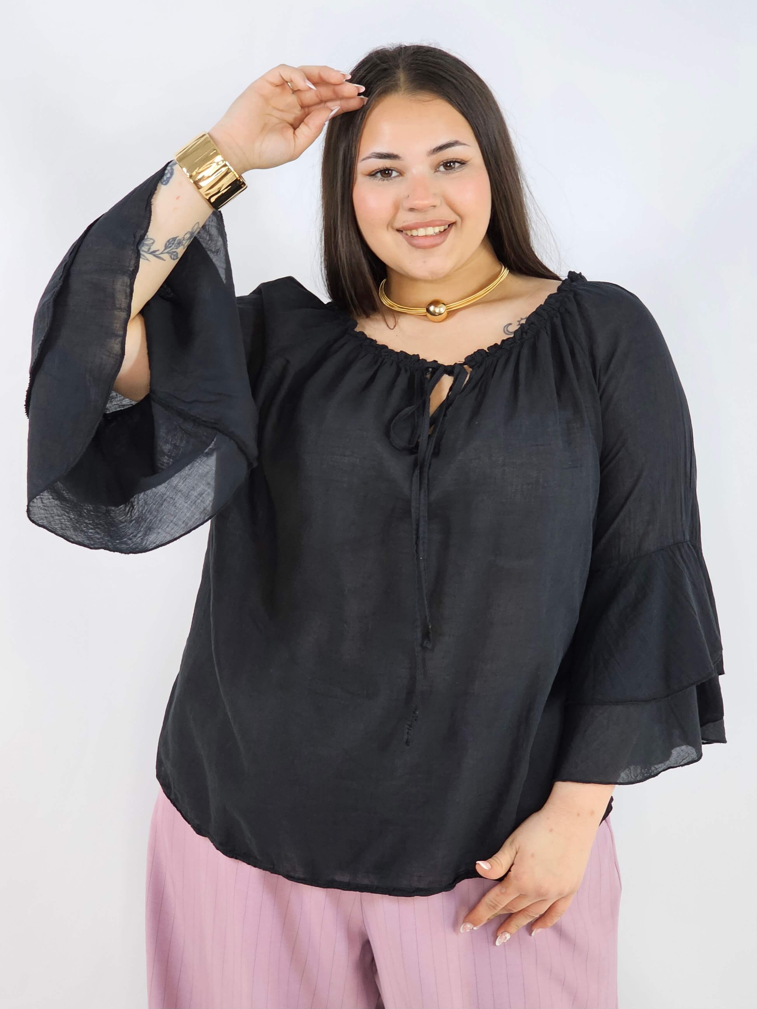 Bluzka plus size bawełniana hiszpanka lekka i przewiewna na wiosnę Stylowa XL