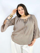 Bluzka plus size bawełniana hiszpanka lekka i przewiewna na wiosnę Stylowa XL