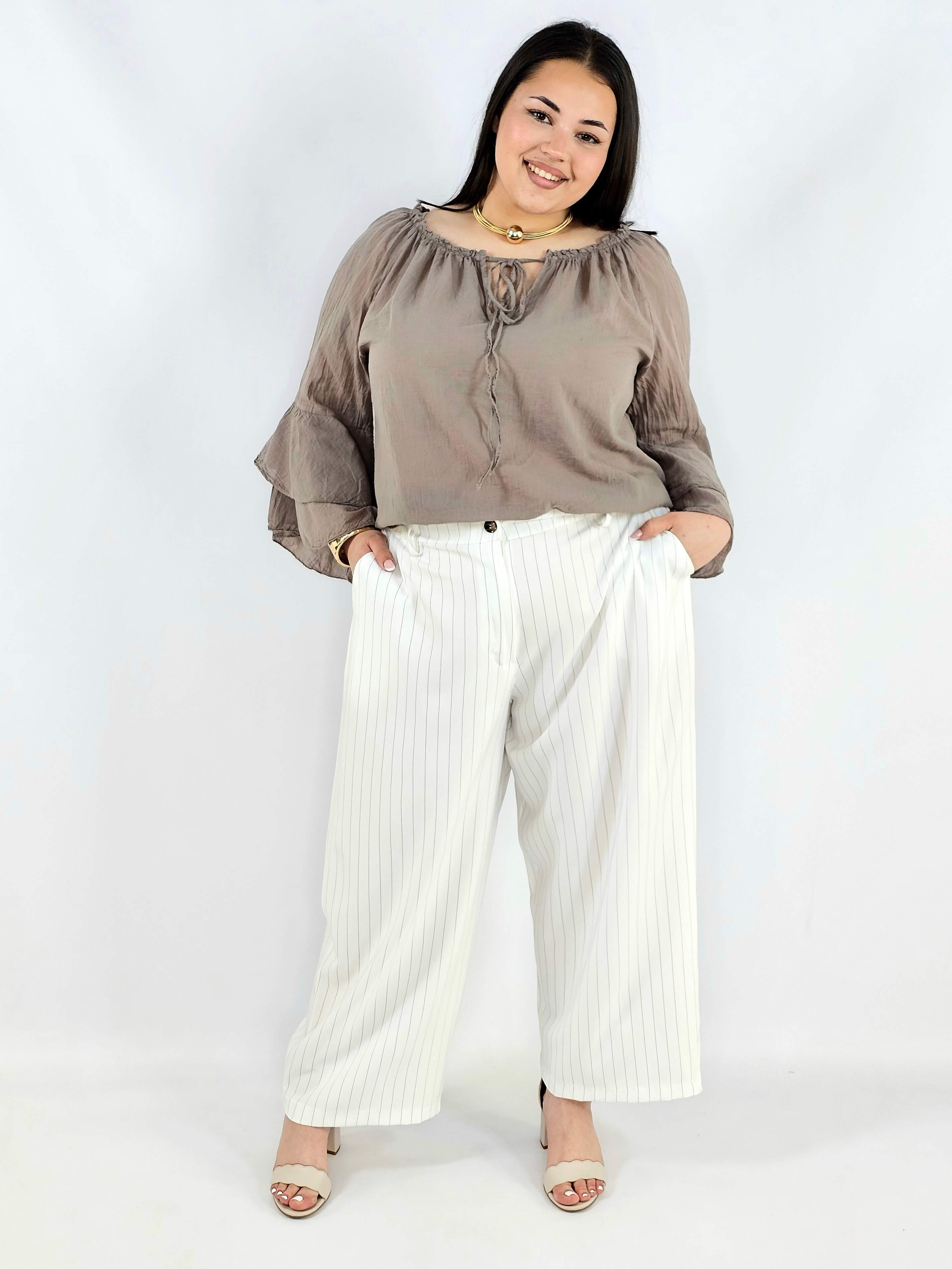 Bluzka plus size bawełniana hiszpanka lekka i przewiewna na wiosnę Stylowa XL