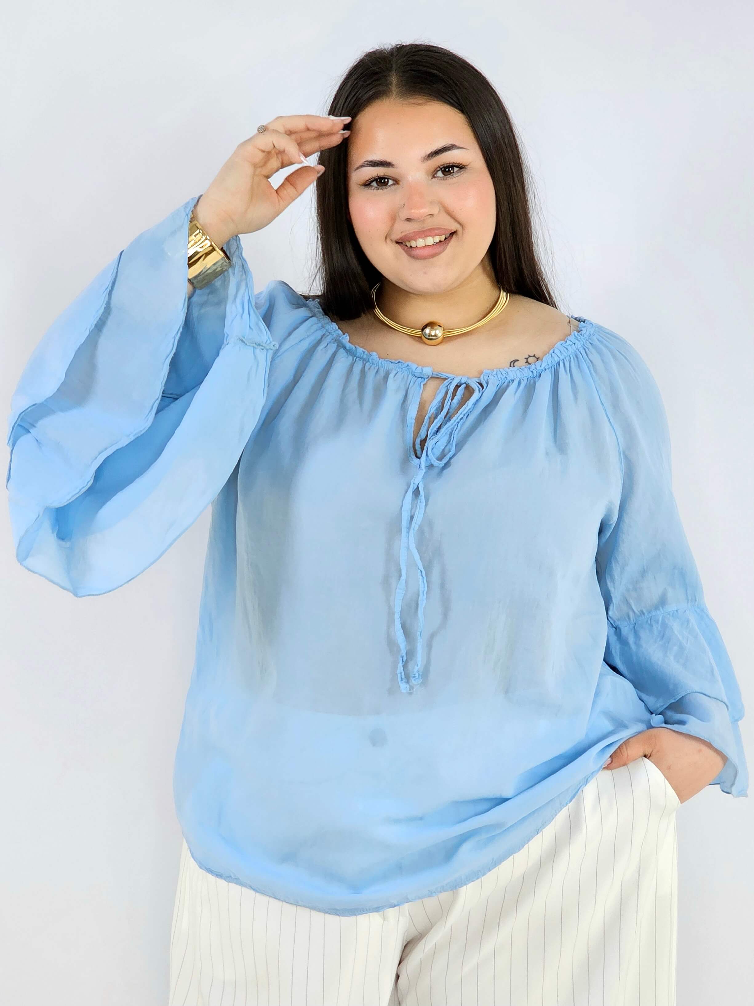 Bluzka plus size bawełniana hiszpanka lekka i przewiewna na wiosnę Stylowa XL