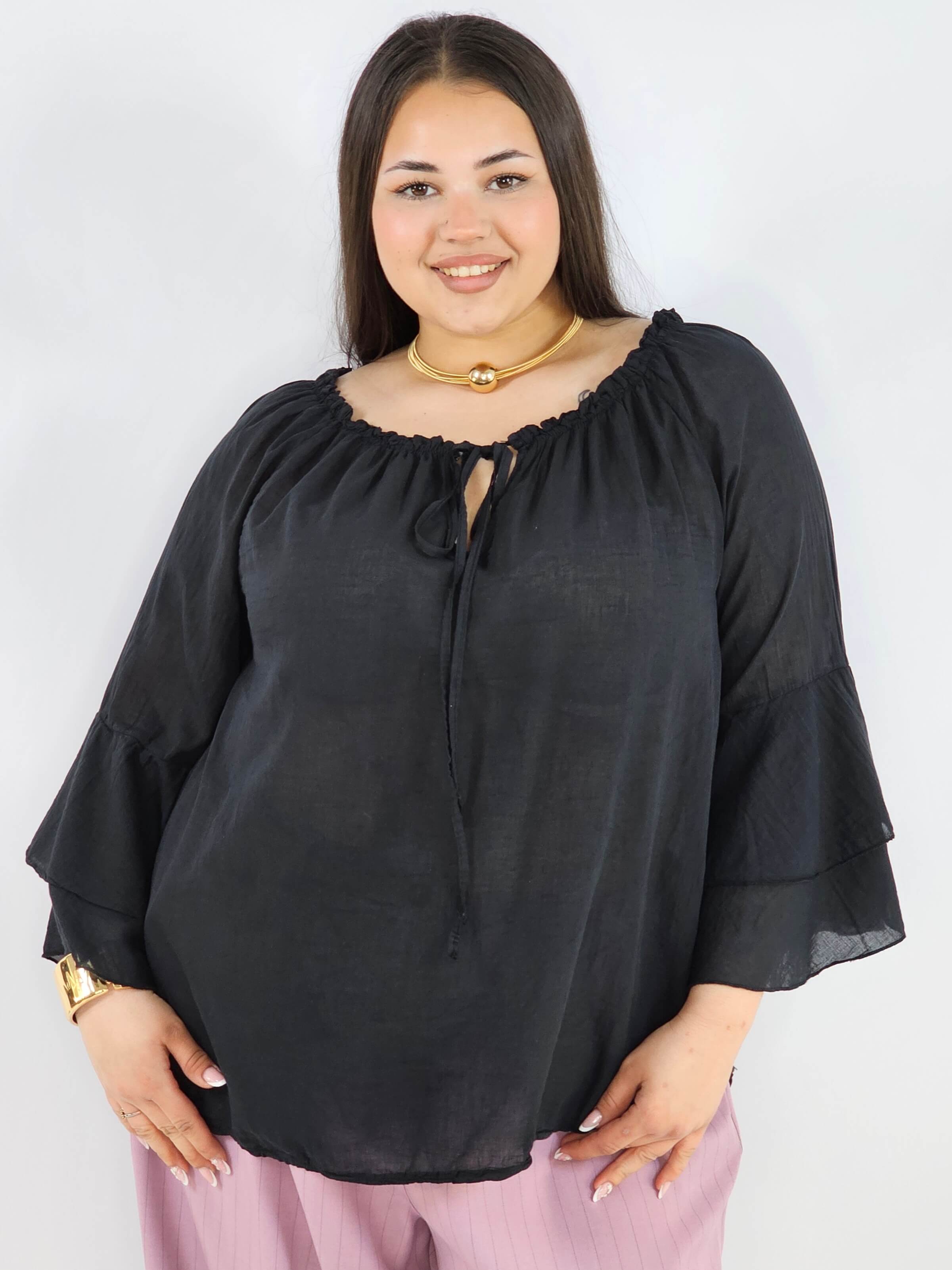 Bluzka plus size bawełniana hiszpanka lekka i przewiewna na wiosnę Stylowa XL
