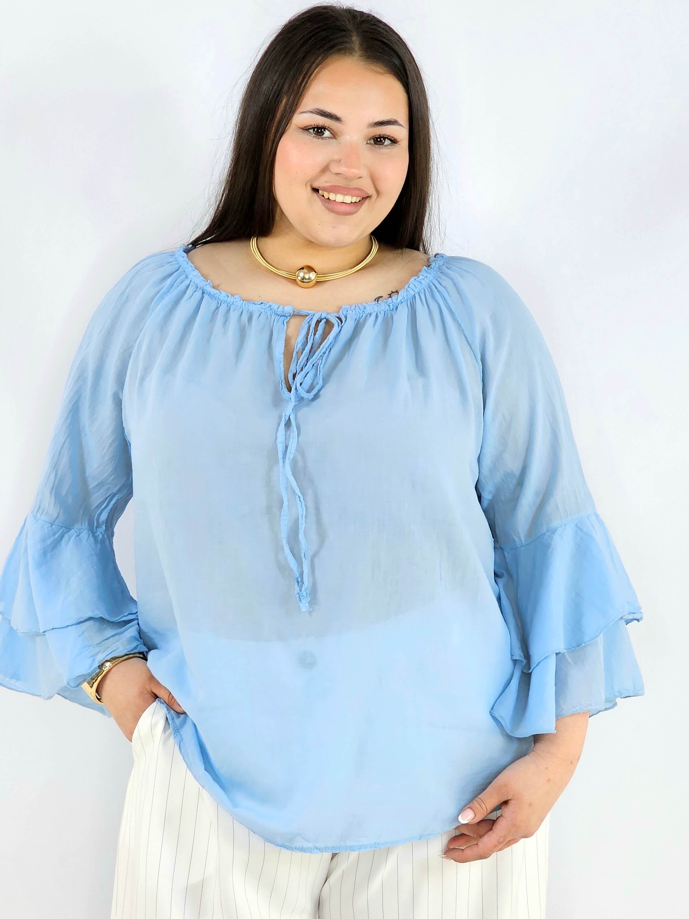 Bluzka plus size bawełniana hiszpanka lekka i przewiewna na wiosnę Stylowa XL