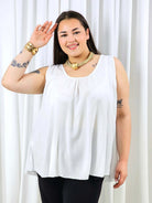 Bluzka plus size bez rękawów z koronką na plecach – lekka tunika XXL Stylowa XL