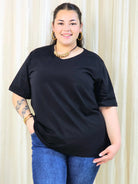 Bluzka plus size gładka z dekoltem V – klasyczna bluzka damska XXL w wielu kolorach Stylowa XL
