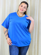 Bluzka plus size gładka z dekoltem V – klasyczna bluzka damska XXL w wielu kolorach Stylowa XL