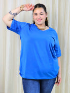 Bluzka plus size gładka z dekoltem V – klasyczna bluzka damska XXL w wielu kolorach Stylowa XL