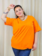 Bluzka plus size gładka z dekoltem V – klasyczna bluzka damska XXL w wielu kolorach Stylowa XL
