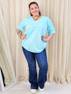 Bluzka plus size gładka z dekoltem V – klasyczna bluzka damska XXL w wielu kolorach Stylowa XL