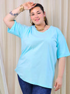 Bluzka plus size gładka z dekoltem V – klasyczna bluzka damska XXL w wielu kolorach Stylowa XL