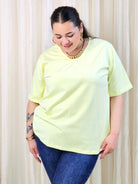 Bluzka plus size gładka z dekoltem V – klasyczna bluzka damska XXL w wielu kolorach Stylowa XL