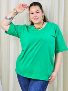 Bluzka plus size gładka z dekoltem V – klasyczna bluzka damska XXL w wielu kolorach Stylowa XL