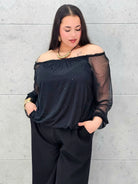Bluzka plus size hiszpanka z tiulu w kropeczki – kobiecy urok i lekkość Stylowa XL Stylowa XL