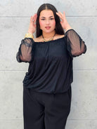 Bluzka plus size hiszpanka z tiulu w kropeczki – kobiecy urok i lekkość Stylowa XL Stylowa XL