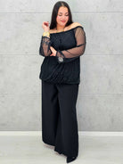 Bluzka plus size hiszpanka z tiulu w kropeczki – kobiecy urok i lekkość Stylowa XL Stylowa XL