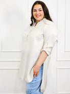 Bluzka plus size koszulowa z dłuższym tyłem – luźny fason XXL Stylowa XL