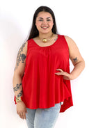 Bluzka plus size na ramiączkach – lekka bluzka XXL z koronką na plecach Stylowa XL