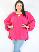 Bluzka plus size oversize – elegancka bluzka damska XXL z szerokim rękawem Stylowa XL