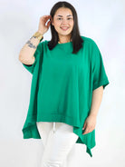 Bluzka plus size oversize z asymetrycznym dołem – wygodna bluzka damska XXL Stylowa XL