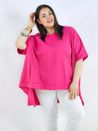 Bluzka plus size oversize z asymetrycznym dołem – wygodna bluzka damska XXL Stylowa XL