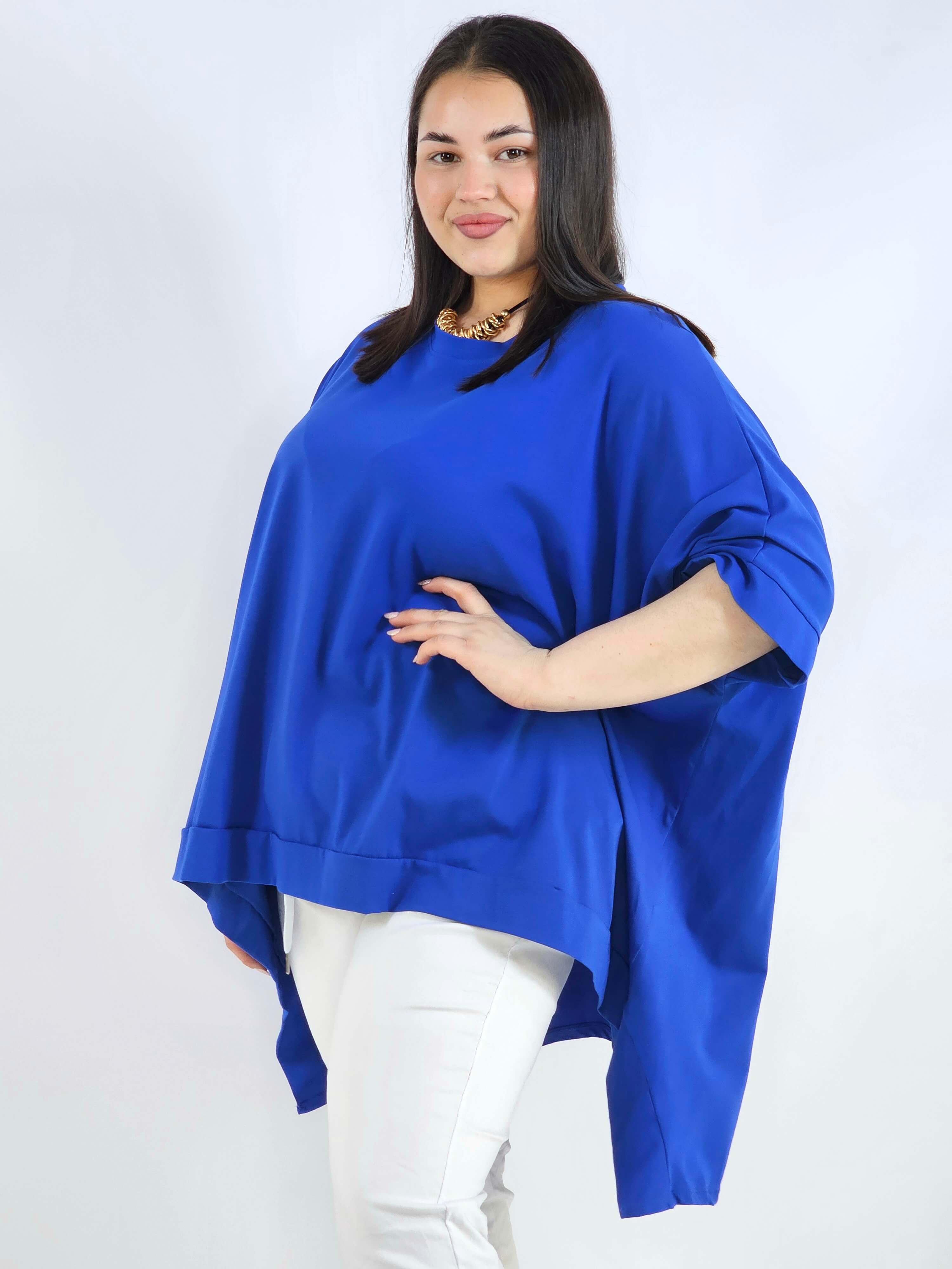 Bluzka plus size oversize z asymetrycznym dołem – wygodna bluzka damska XXL Stylowa XL