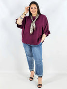 Bluzka plus size oversize z wiązanymi rękawami lekka i stylowa XXL Stylowa XL