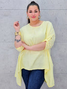 Bluzka plus size z asymetrycznym dołem – lekka i stylowa tunika XXL Stylowa XL