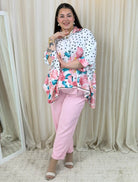 Bluzka plus size z dekoltem V i kwiatowym printem Stylowa XL